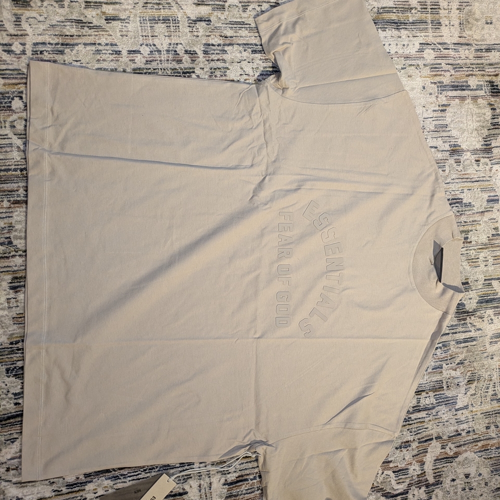 Fear of God Essentials Oversized Tee in Light Beige